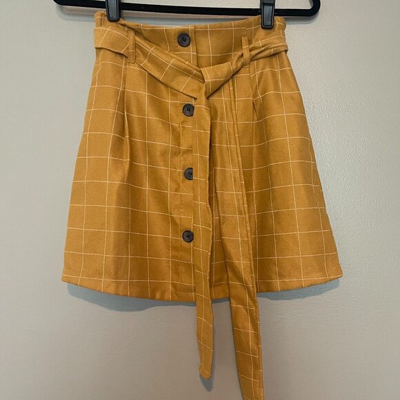 Potter's Pot Mustard, Side Faux Buttons, Skirt, Small, UGC - Picture 7 of 8